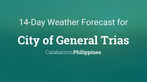 General Trias Weather Forecast.